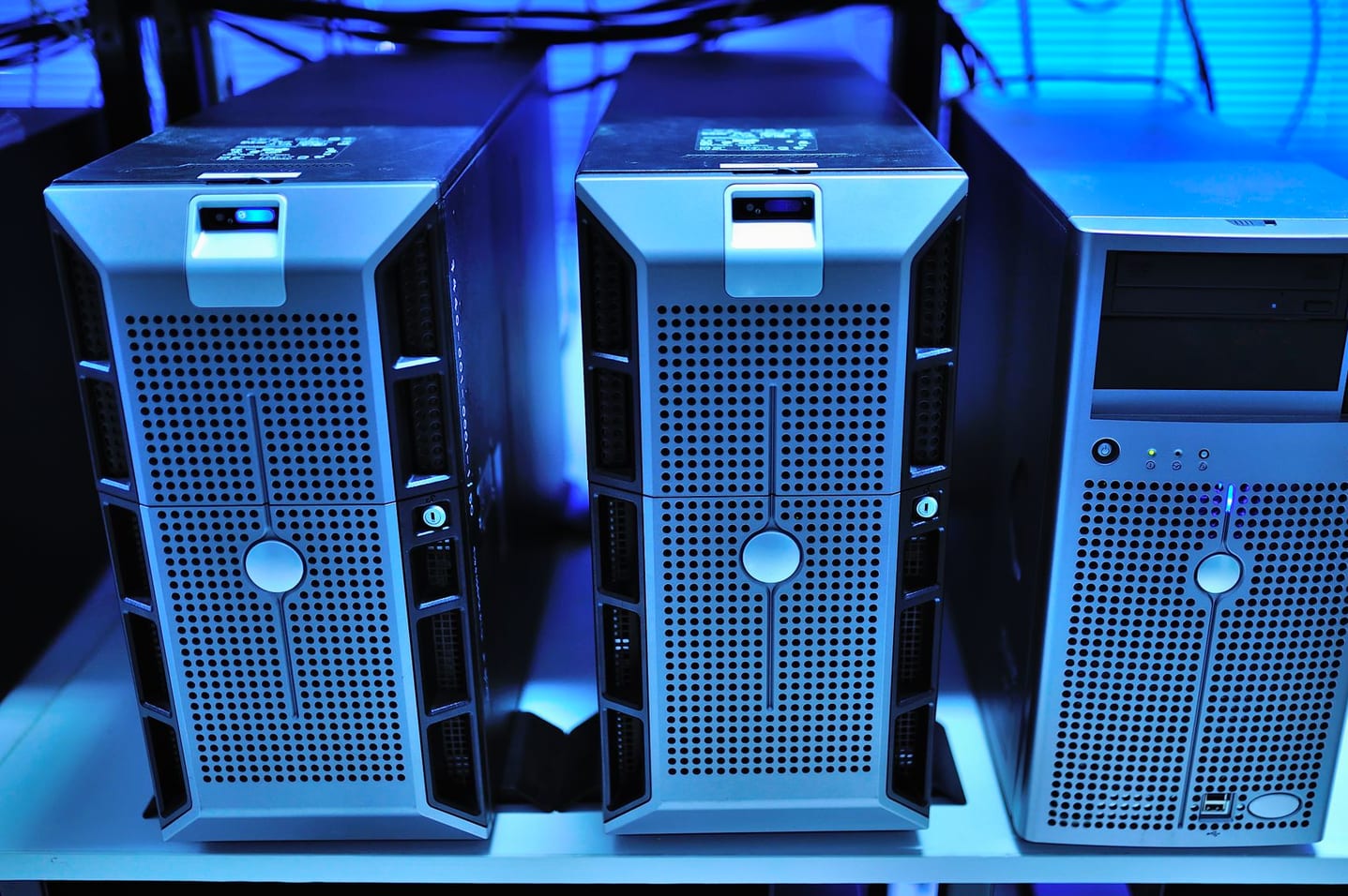 Server racks in a data center hosting research platforms